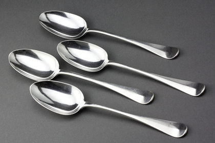 Scottish Victorian Silver Hanoverian Tablespoons (Set of 4) - Crichton
